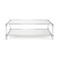 thumbnail image 3 of Home Gear Rectangular Silver Coffee Table with Acrylic Legs, 3 of 5