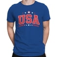 thumbnail image 2 of Smartprints Usa Stars Patriotic Men's T-Shirt Royal Blue, Cotton, S, 2 of 4