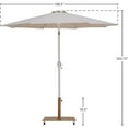 thumbnail image 3 of Meridian Furniture Fiji Beige Polyester Patio Umbrella with Base Set, 3 of 19