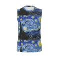 thumbnail image 6 of Lsque The Starry Night Print Men's Cotton Blend Sleeveless Muscle Shirts (S-3XL)- Moisture Wicking, Odor Protection, UPF 30+,3X-Large, 6 of 8