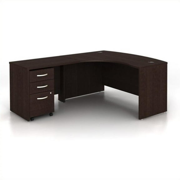 Bush Business Furniture Series C 3-Piece Left-Hand Computer Bow Desk