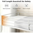 thumbnail image 4 of Twin Over Full Bunk Beds, UHOMEPRO Metal Bunk Bed with Ladder and Reinforced Guardrails, Bunk Bed for Teens and Adults, White, 4 of 12