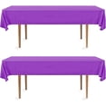 thumbnail image 2 of DecorRack 2 Rectangular Tablecloths -BPA- Free Plastic, 54 x 108 inch, Reusable Table Cover, Purple (2 Pack), 2 of 7