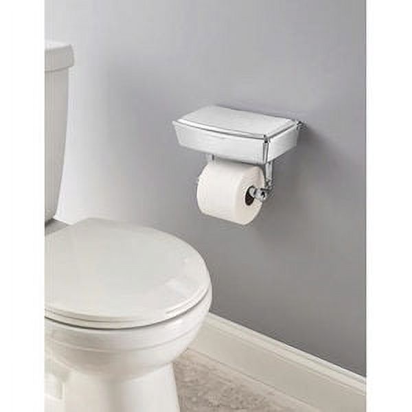 Delta Porter Chrome Toilet Paper Holder with Storage Box (Available in a pack of 1)