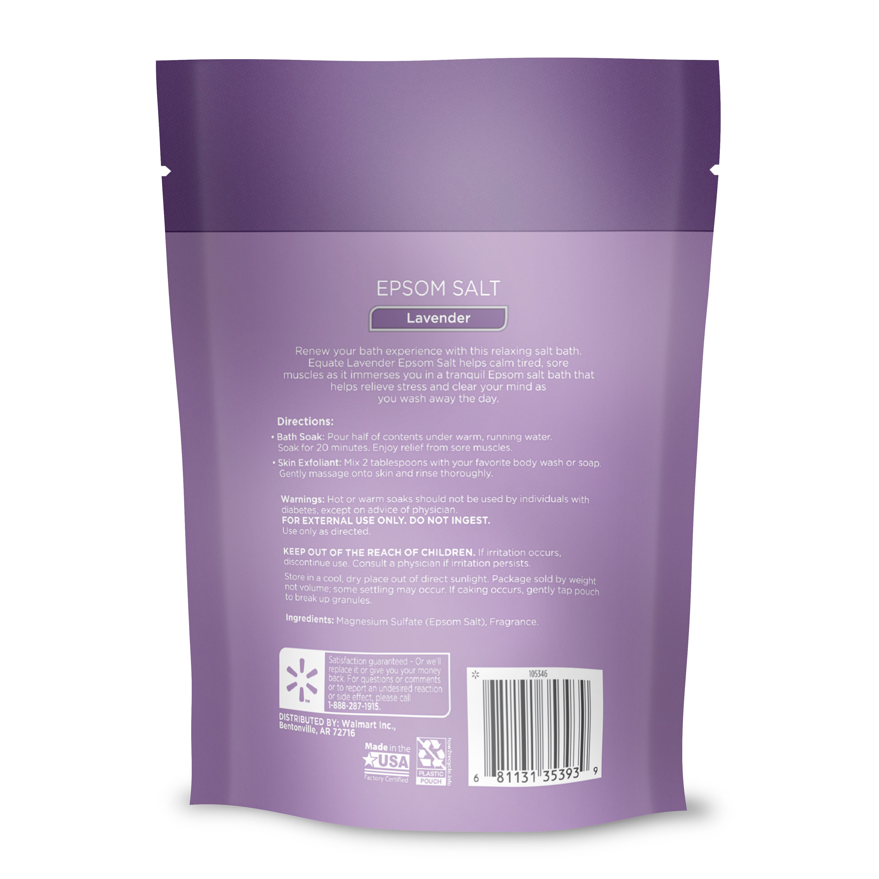 Equate Epsom Salt, Lavender, 16 oz