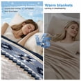 thumbnail image 2 of Blue Beige Boho Cooling Blanket, Lightweight Breathable Summer Throw Blanket with Double Sided Cold Effect,Vintage Ethnic Tribal Southwestern Picnic Beach Blankets Bed Sheet for Hot Sleepers 30"x40", 2 of 8