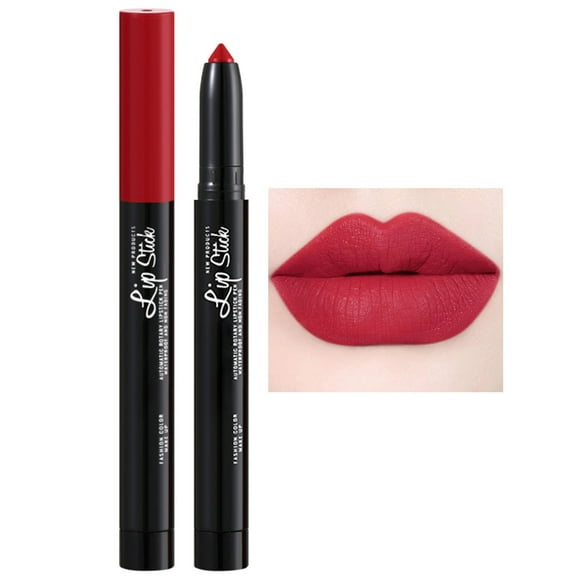 Clearance! ZTTD Lipstick Pen Velvet Female Lipstick Pen Paste Rose with Pencil Sharpener Automatic Lip Liner Non Fading Non Stick Cup Lipstick Pen Waterproof Long Lasting Lipstick