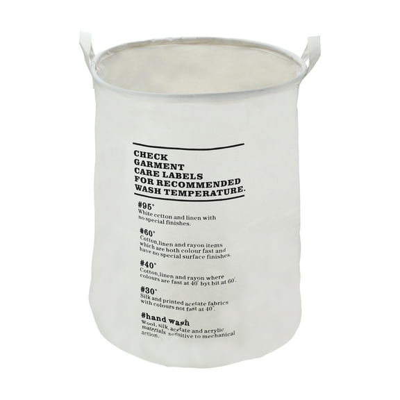 Unique Bargains 1 Pc 60L Foldable Cylindrical Laundry Basket for Laundry Room 19.69"x15.75" Black Note