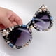 thumbnail image 4 of Gafas de sol de diamante de gran tamaño para mujer, gafas de sol de ojo de gato con diamantes de imitación, gafas de sol brillantes para mujer Vintage (púrpura) JAMW Sencillez, 4 of 4