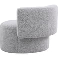 thumbnail image 4 of Meridian Furniture Como Fauteuil d'Appoint en Tissu Bouclé Gris, 4 of 7