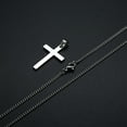 thumbnail image 6 of 3Pcs Cross Necklace for Men Stainless Steel Silver Black Gold Mens Cross Necklaces Set Jewelry Gifts With Cross Chain And Cross Pendant 16 18 20Inch, 6 of 6