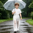 thumbnail image 6 of Kids Rain Pants, Waterproof Overpants with Attached Shoe Covers, Thick Durable Protective Rainwear for Boys and Girls(Clear,4-13 Years), 6 of 7