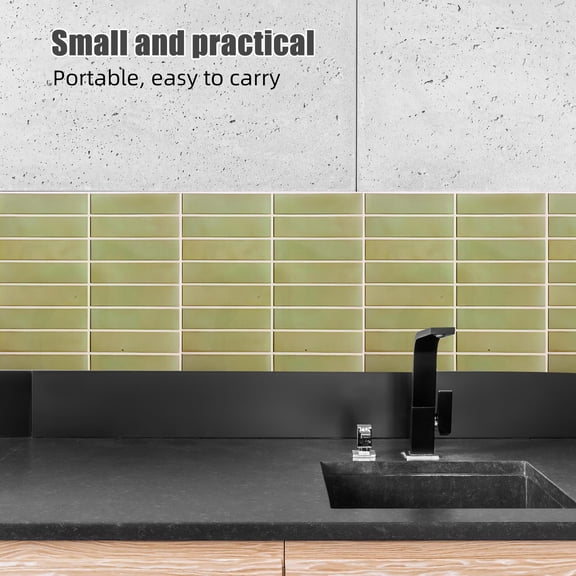 OFFIGAM SCQ1175 Green PVC Stick Tiles 30x30cm for Kitchen and Bathroom 12 Pieces
