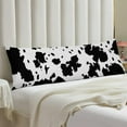 thumbnail image 2 of Cow Print Body Pillow Cover Black and White Cow Long Pillow Case with Zipper Decorative Soft Bedding Pillowcase Cowhide Skin Printed Farmhouse Western Cushion Pillow Case for Bedroom,Couch,20"x54", 2 of 3