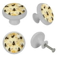 thumbnail image 4 of Bee Fluorescent Drawer Pulls with Screws - Round 4-Pack Glow-in-the-Dark Knobs, Suitable for Cabinets, Wardrobes, and Dressers - Furniture Decor with Dresser Handles, 4 of 6