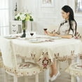 thumbnail image 3 of Pastoral Embroidered Square Tablecloth for Home Decoration and Party Accessory - European Style, 3 of 7