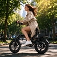 thumbnail image 3 of 14IN Folding ebike,500W Motor up to 20 mph Range 30 mile with 36V 12Ah Removable 432Wh Battery Dual brakes Electric bike for Adults ,UL 2849, 3 of 9