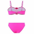 thumbnail image 5 of Elainilye Fashion Women Bathing Suits Two Piece Swimsuit Bikini Three-dimensional Flower Swimsuit Swim Trunks Two-piece Set,Pink, 5 of 9