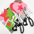 thumbnail image 2 of 2 pcs Pinking Shears Scissors for Fabric, DaKuan 2 Models Fabric Scissors, Zig Zag Scissors, for Crafting, Paper Cutting, Fabric, Leather Materials (5 mm Triangular And Rounded Teeth), 2 of 9
