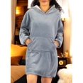 thumbnail image 4 of Camison Para Dormir Mujer Pijama Aborregada Batas Dama Bluson Maxi Sudadera Polar, 4 of 5