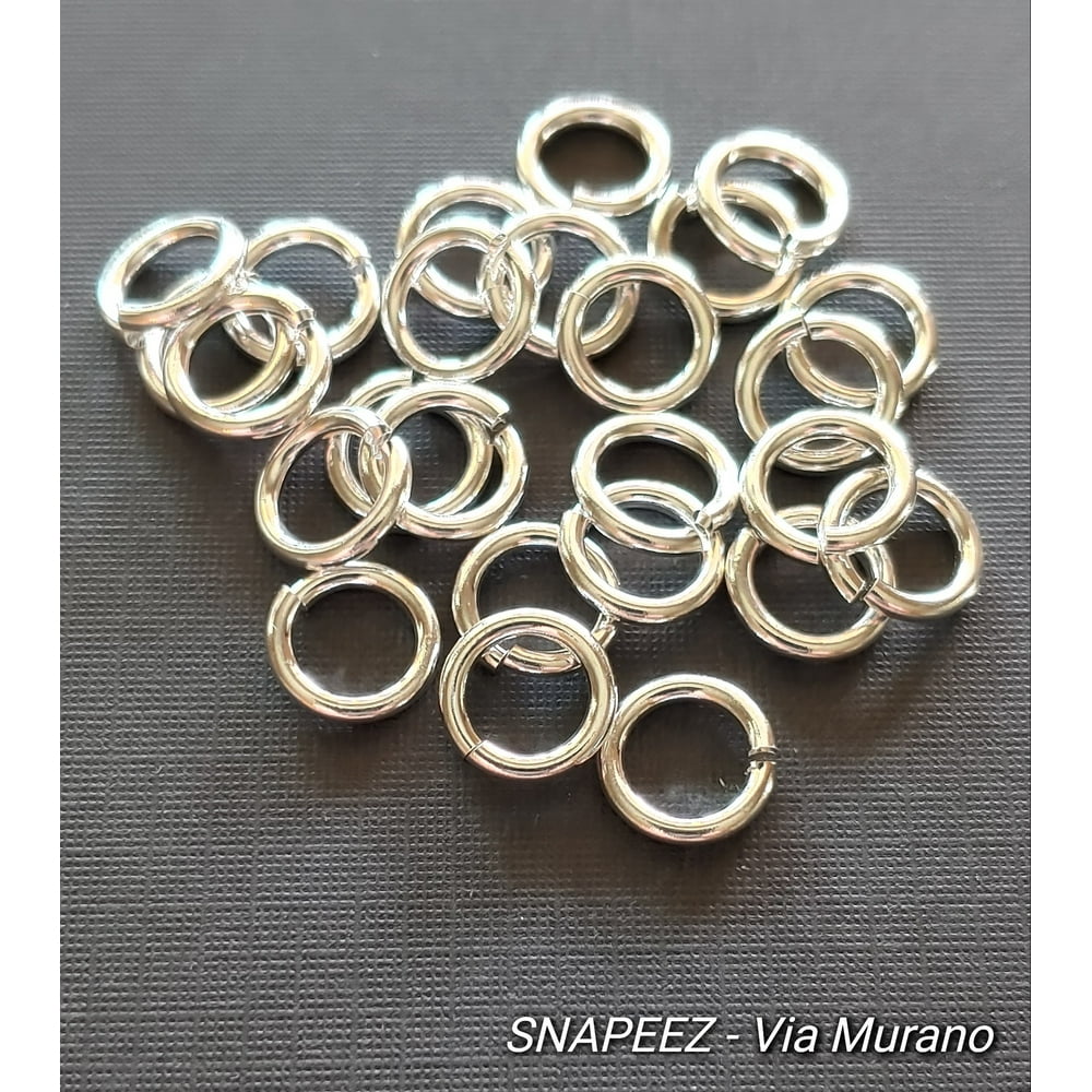 SNAPEEZ® "The Snapping Jump Ring" 99.9 Shiny Silver Ring Hard Open