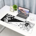 thumbnail image 2 of Black White Cherry Blossom Mouse Pad 31.5 X 11.8 Inch XL Japanese Art Style Sakura Design Extended Gaming Mousepad Large Non-Slip Rubber Base Keyboard Desk Mat with Stitched Edges for Gaming Office, 2 of 6