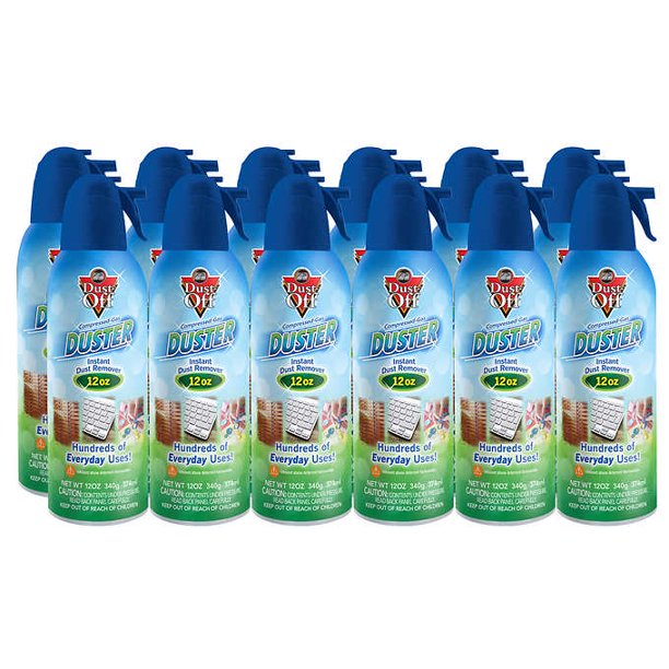 DustOff Compressed Gas Duster, 12pack