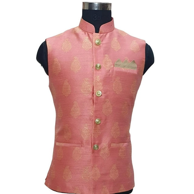 Bellisimo Fashon Men's Luxury Embroidered Nehru Jacket Vests