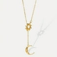 thumbnail image 6 of NICKSUN Dainty Sun Moon Star Pendant Necklace 18k Gold Plated Sunburst Women Necklace Jewelry, 6 of 7