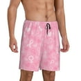 thumbnail image 2 of Bixox Men's Breast Cancer Awareness printed lightweight casual shorts, soft sleep shorts with pockets., 2 of 7