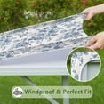 thumbnail image 6 of Pioneer Flower Floral Print Pattern Square Fitted Tablecloth with Elastic Edge,Square Table Cover,Washable Elastic Table Cover for Home Kitchen Party Decor 36"x36", 6 of 6
