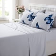 thumbnail image 2 of Juego de Ropa de Cama ARTALL con Diseño de Mariposas 6 Piezas Twin Azul, 2 of 7