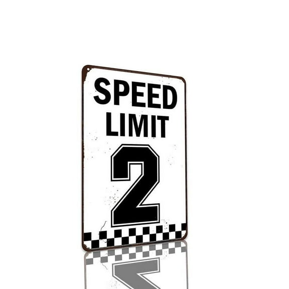 Vintage Speed Limit Signs Speed Limit 2 Tin Sign Indoor/Outdoor Use for Home Cafe Bar Part Club Poster Wall Art Decor, louit-kil3 (Aluminum) Size: 8 x 12 inch