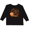 thumbnail image 3 of Inktastic Cutest Pumpkin in the Patch with Autumn Leaves Boys or Girls Long Sleeve Toddler T-Shirt, 3 of 5
