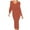Brick Red, variant on Women's Sweater Dress Autumn Winter Long Sleeve V Neck Tie Waist Dress Stylish Casual Elegant Outfit for Parties and Daily Wear Women Fall Fashion