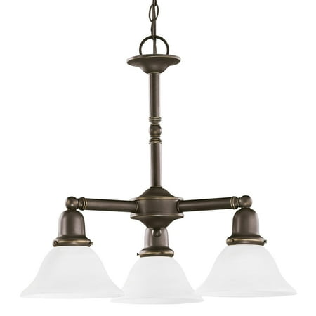 782 Sussex Single Light - Sea Gull Lighting Sussex 31060-782 3-Light Chandelier - 22 diam. in. - Heirloom Bronze