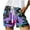 Purple, variant on JINMGG Shorts for Women Clearance $5 Women's Summer New High Waist Lace Up Loose Digital Printing Casual Shorts Hot Pants Green M