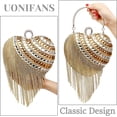 thumbnail image 5 of Evening Bags for Women Heart-Shaped Tassel Clutch Purse Rhinestone Crossbody Shoulder Bags Handbag, 5 of 7