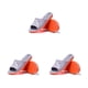 thumbnail image 4 of Zapatillas de verano Qarigey para hombre sandalias de masaje de suela blanda Gris/Naranja, 4 of 6