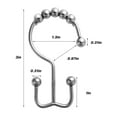 thumbnail image 3 of AFANSO Shower Curtain Hooks,Rollerball Shower Hook Set of 12,Silver, 3 of 6