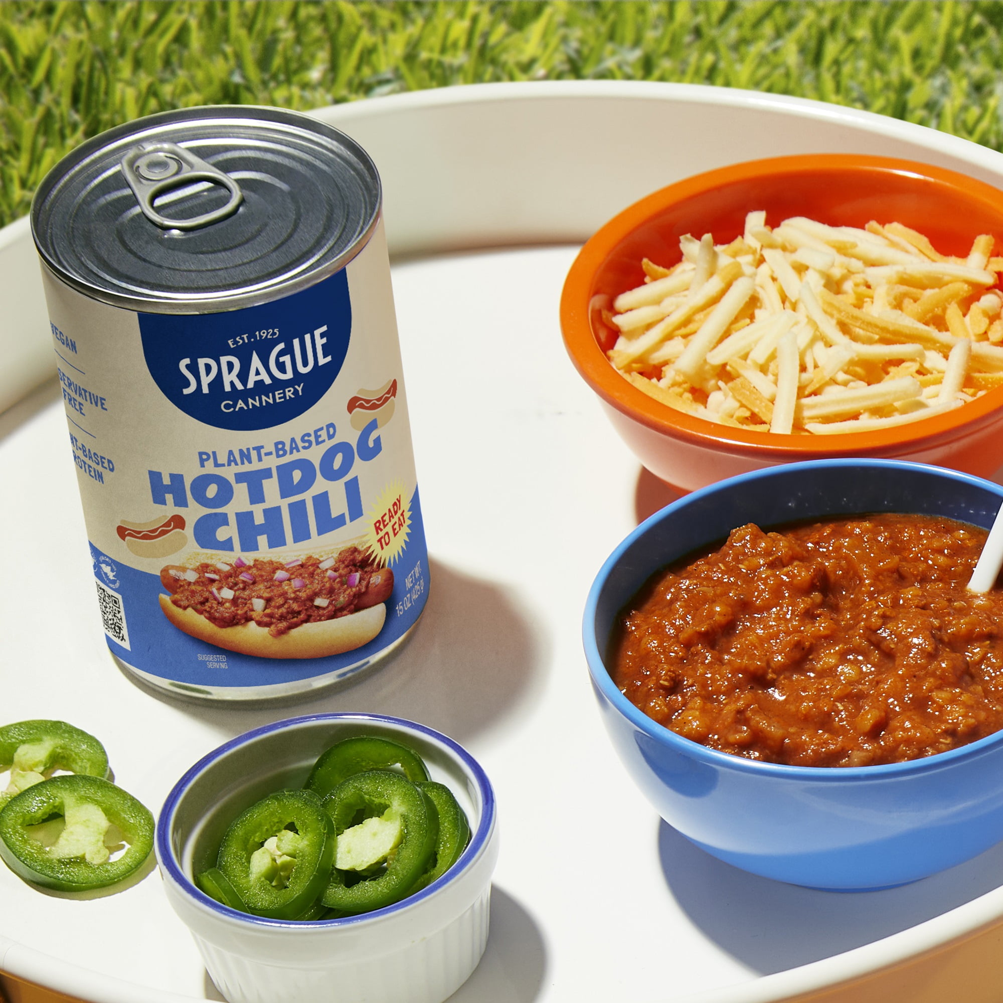 Sprague Foods Brand - Vegan Hot Dog Chili Sauce, Preservative Free, Easy Open 15oz Can