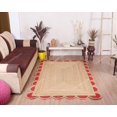 thumbnail image 3 of Scalloped Runner Rug, Jute Scallop Rug, Jute Runner Rug, Natural Jute Rug, Hallway Runner Rug, Runner Custom Rug, Custom Size Rug (Red, 2.5x8 ft), 3 of 8