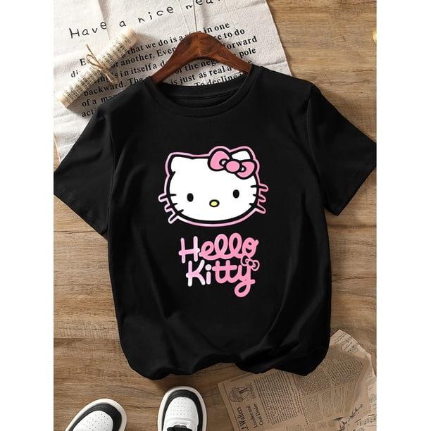 Graphic Print T-Shirt, Short Sleeve Crew Neck Casual Top for Summer & Spring, Women'S Clothing