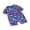 Blue, variant on Suealasg Kids Boys One Piece Swimsuits Short Sleeve Fish Print Jumpsuit Swimwear Toddler Baby Boys Summer Romper Bathing Suit Beachwear 0-3 Years