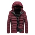 Aipengry Jacket for Men Winter Coats Solid Color Jacket Zipper Long