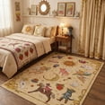 thumbnail image 3 of 6x9 Sun and Moon Celestial Cottagecore Area Rug, Vintage Boho Washable Low Pile Non-Slip Tapestry Rug for Living Room Bedroom, Yellow, 3 of 5
