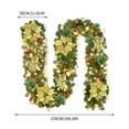 thumbnail image 3 of Christmas Garland with Holiday Decoration Stairs Wall Mantle Door Indoor Outdoor, Decorated with Flower, Balls, Snowy Pine, Christmas Collection, 3 of 5