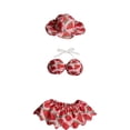thumbnail image 2 of Porch Goose Outfit Set with Printed Sun Hat Bow Top Skirt, 23 Inch Porch Gander Statue Costume, Summer Garden Yard Decor, 2 of 6