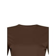 thumbnail image 5 of ZAXARRA Women's Short Sleeve Crewneck Ribbed Knit Tops Summer Casual Slim Fit Basic Tee Shirts, 5 of 7