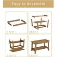 thumbnail image 7 of Historyli Coffee Table, 2-Tier, 31.49Inch, for Living Room, Industrial, with Storage Shelf, Vintage Brown, 7 of 7